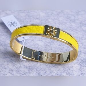 ✨️Tory Burch Leather Inlay Bracelet ~ Yellow✨️